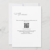 Moderner und Minimalistischer QR-Code in einer Hoc Einladung (Rückseite)