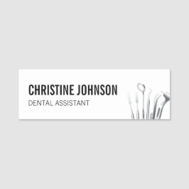 Moderner und Minimalistischer Zahnarzt Namensschild
