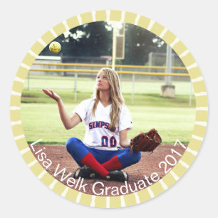 Moderner und neuer Foto-Rahmen-Aufkleber Runder Aufkleber