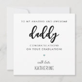 Moderner und Niedlicher Daddy Abschluss Karte (Vorderseite)