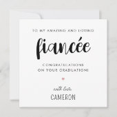 Moderner und Niedlicher Fiancée-Abschluss Karte (Vorderseite)