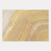 Moderner und schicker Glitzer aus weißem Marmor Geschenkpapier Set (Vorderseite 3)