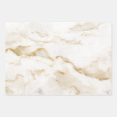 Moderner und schicker Glitzer aus weißem Marmor Geschenkpapier Set (Vorderseite 2)