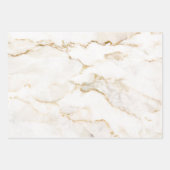 Moderner und schicker Glitzer aus weißem Marmor Geschenkpapier Set (Vorderseite)