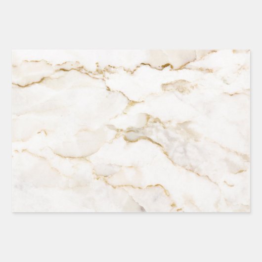 Moderner und schicker Glitzer aus weißem Marmor Geschenkpapier Set (Vorderseite)