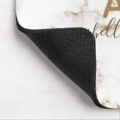 Moderner und schicker Glitzer aus weißem Marmor Mousepad (Ecke)