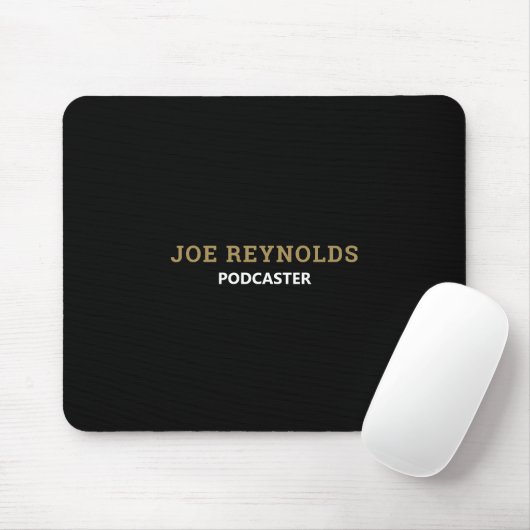 Moderner und stilvoller Podcaster, Podcast Mousepad (Mit Mouse)