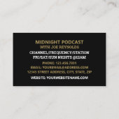 Moderner und stilvoller Podcaster, Podcast Visitenkarte (Rückseite)