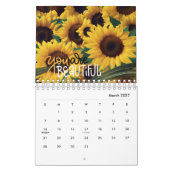 Moderner und stilvoller Sonnenblumenkalender 2024  Kalender (Mär 2027)