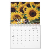 Moderner und stilvoller Sonnenblumenkalender 2024  Kalender (Mär 2026)