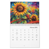 Moderner und stilvoller Sonnenblumenkalender 2024  Kalender (Feb 2026)