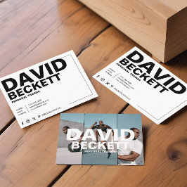 Moderner und trendiger Personal Trainer Fitness 3 Visitenkarte