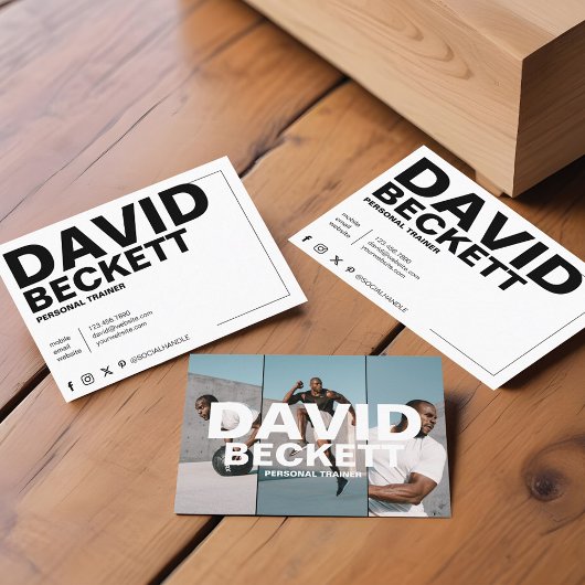 Moderner und trendiger Personal Trainer Fitness 3  Visitenkarte