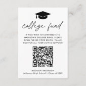 Moderner Uni-Fonds für Black Script-Abschluss Begleitkarte (Vorderseite)