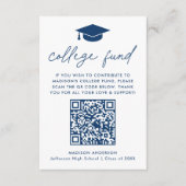 Moderner Uni für Navy-Script-Abschluss Begleitkarte (Vorderseite)