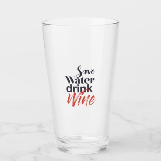 Moderner, unterhaltsamer, kreativer, lustiger Rett Glas (Vorderseite)
