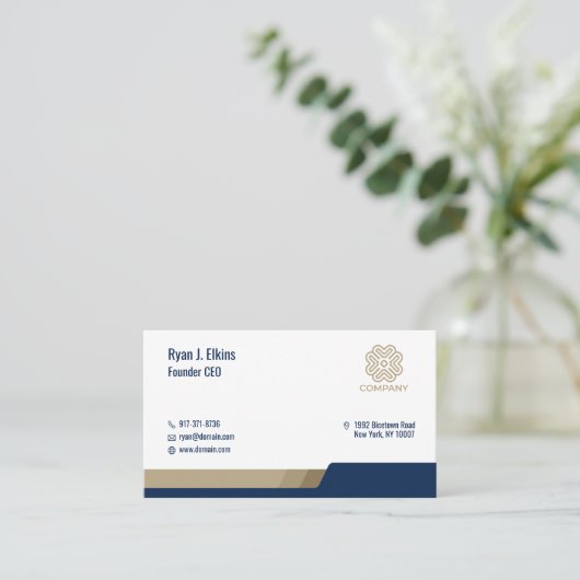 Moderner Unternehmer, CEO und Gründer Visitenkarte (Stehend Vorderseite)