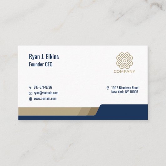 Moderner Unternehmer, CEO und Gründer Visitenkarte (Vorderseite)