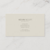 Moderner Unternehmer mit Minimalistischer Architek Visitenkarte (Rückseite)