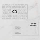 Moderner Unternehmer mit Minimalistischer Architek Visitenkarte (Vorne/Hinten)