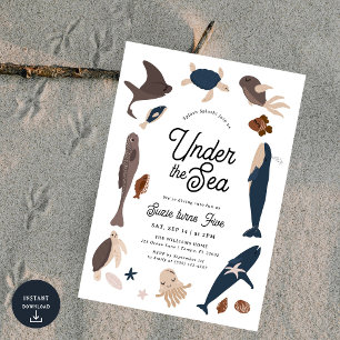 Moderner Untersee 5. Geburtstag Einladung