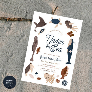 Moderner Untersee 5. Geburtstag Einladung