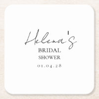 Moderner Untersetzer für Schwarz-weißes Brautparty