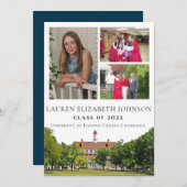 Moderner Urbana-Champaion 3 Foto Collage Abschluss Ankündigung (Vorne/Hinten)