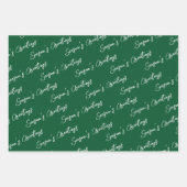 Moderner Urlaub auf der grünen Linie Geschenkpapier Set (Vorderseite 2)