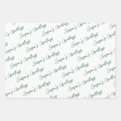 Moderner Urlaub auf der grünen Linie Geschenkpapier Set (Vorderseite)