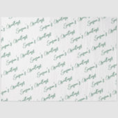 Moderner Urlaub auf der grünen Linie Seidenpapier (Vorderseite)