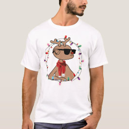 Moderner Urlaub Cool Rentier Weihnachten T-Shirt