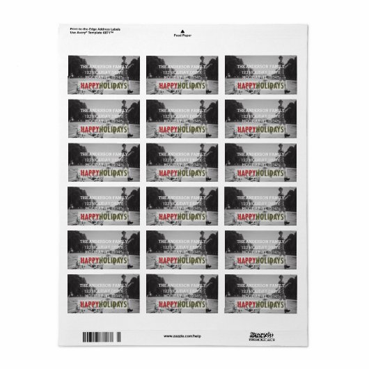 MODERNER URLAUB | FOTO ADRESS ETIKETT ADRESSAUFKLEBER (Vorne)