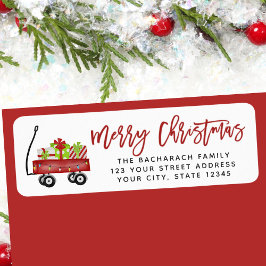 Moderner Urlaub Frohe Weihnachten Rücksendeadresse