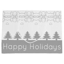 Moderner Urlaub in Grau und Weiß Große Geschenktüte