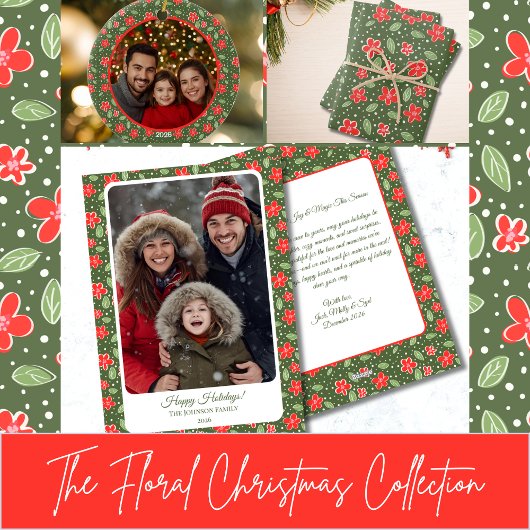 Moderner Urlaub in Rot und Grün Geschenkpapier Set