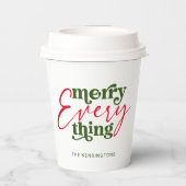 Moderner Urlaub Minimalistisch Merck alles Pappbecher (Rückseite)