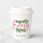 Moderner Urlaub Minimalistisch Merck alles Pappbecher (Vorderseite)