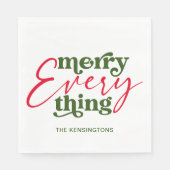 Moderner Urlaub Minimalistisch Merck alles Serviette (Vorderseite)