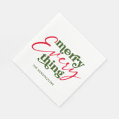 Moderner Urlaub Minimalistisch Merck alles Serviette (Ecke)