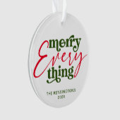 Moderner Urlaub Minimalistisch Merit Alles Foto Ornament (Vorderseite)