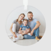 Moderner Urlaub Minimalistisch Merit Alles Foto Ornament (Rückseite)