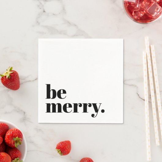 Moderner Urlaub Minimalistischer Spaß sei fröhlich Serviette (Beispiel)