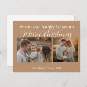 Moderner Urlaub mit maßgeschneiderten Fotos Feiertagspostkarte (Vorne/Hinten)