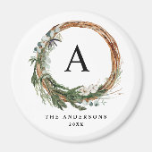 Moderner Urlaub mit minimalem Blattwerk Magnet (Vorne)