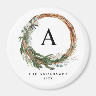 Moderner Urlaub mit minimalem Blattwerk Magnet