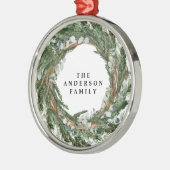 Moderner Urlaub mit minimalem Blattwerk Ornament Aus Metall (Links)