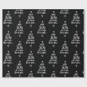 MODERNER URLAUB niedliches Zitat schwarzer Weihnac Geschenkpapier (Flach)