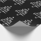 MODERNER URLAUB niedliches Zitat schwarzer Weihnac Geschenkpapier (Ecke)