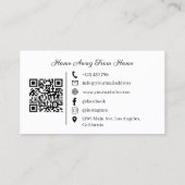 Moderner Urlaub Rental Social Media Foto QR Code Visitenkarte (Rückseite)